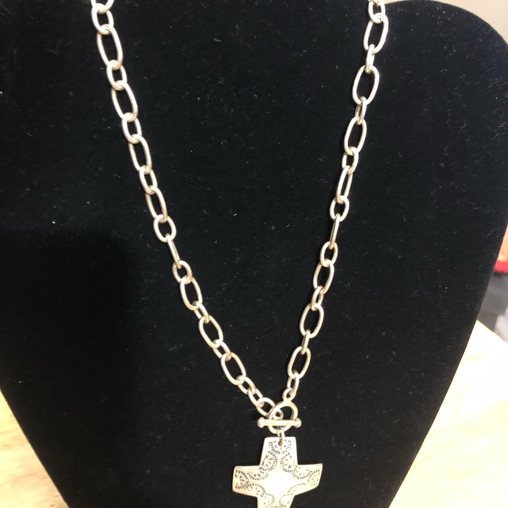 SILPADA Sterling Silver Cross Necklace Retired item. N11 - Picture 9 of 11